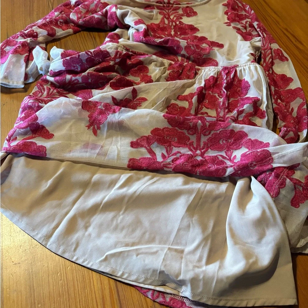 For Love And Lemons Pink Floral Embroidered Dress - Picture 6 of 6